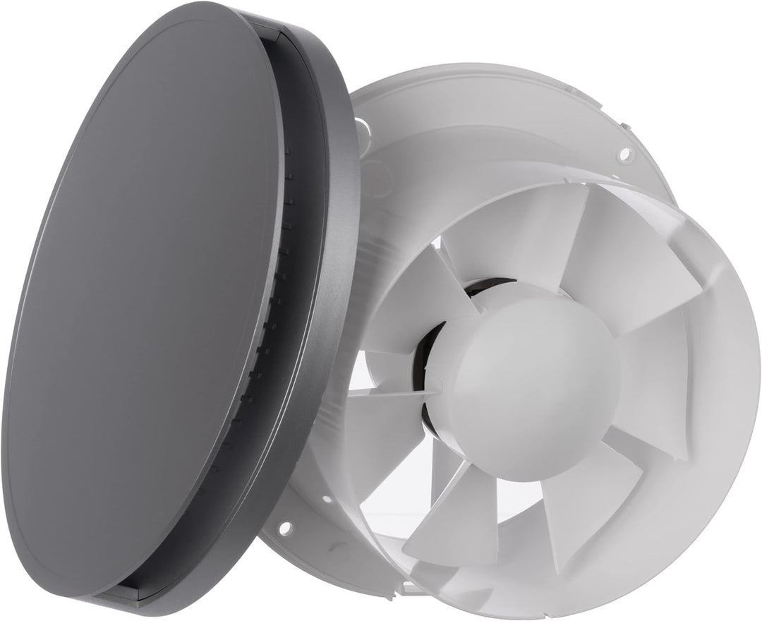 Ø 150mm Silber Badlüfter - Ventilator mit Kugellager - Lüfter für Effiziente Belüftung im Bad Kuche
