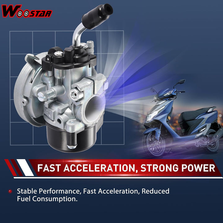 WOOSTAR 19mm Vergaser with Luftfilter Dichtung Versammlung Ersatz für 2 Stroke 47ccm 49ccm Mini ATV