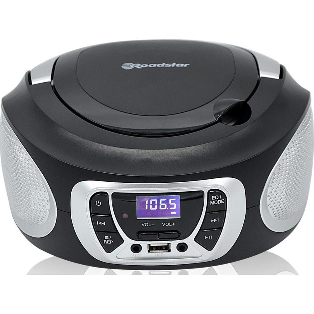 Roadstar CDR-365U/SL Tragbarer Radio-CD-Spieler Digital FM PLL, Boombox-CD-Spieler, CD-R, CD-RW, CD-