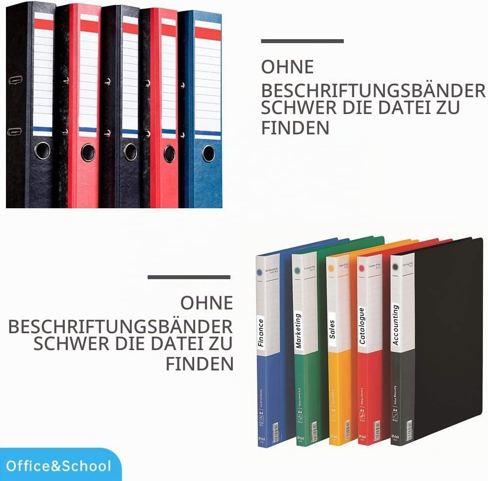 UniPlus 6x Kompatibel D1 Schriftband als Ersatz für Dymo D1 45013 45010 45016 45017 45018 45019 für