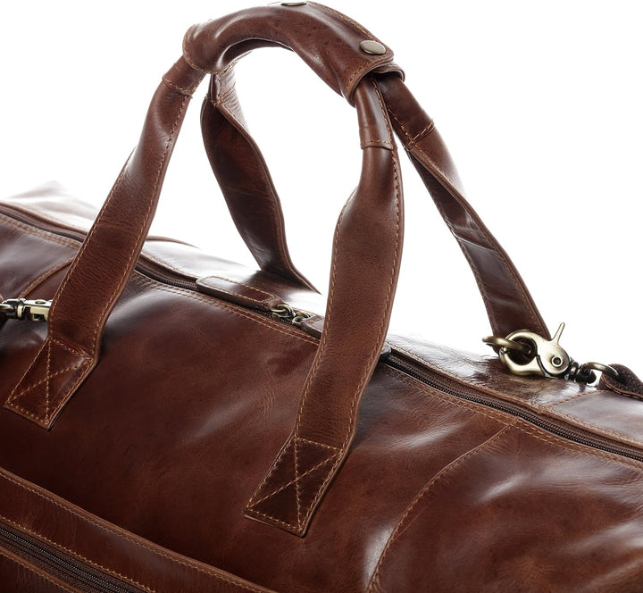 SID & VAIN XL Reisetasche Bristol aus Premium Leder I Sporttasche gross XL gross für Herren und Dame