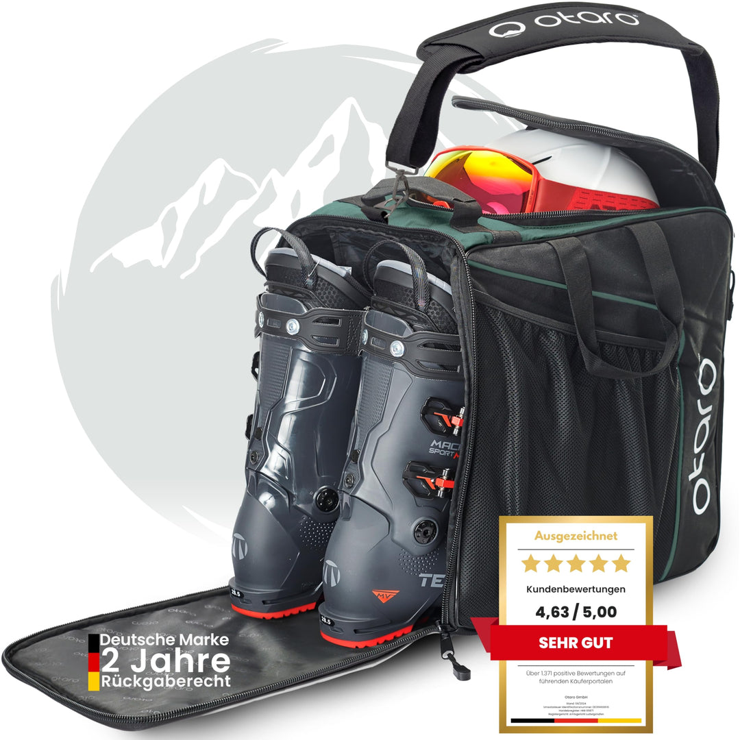 Otaro Skischuhtasche mit Helmfach (über 35.000 zufriedene Kunden) Premium Skitasche für Skischuhe |
