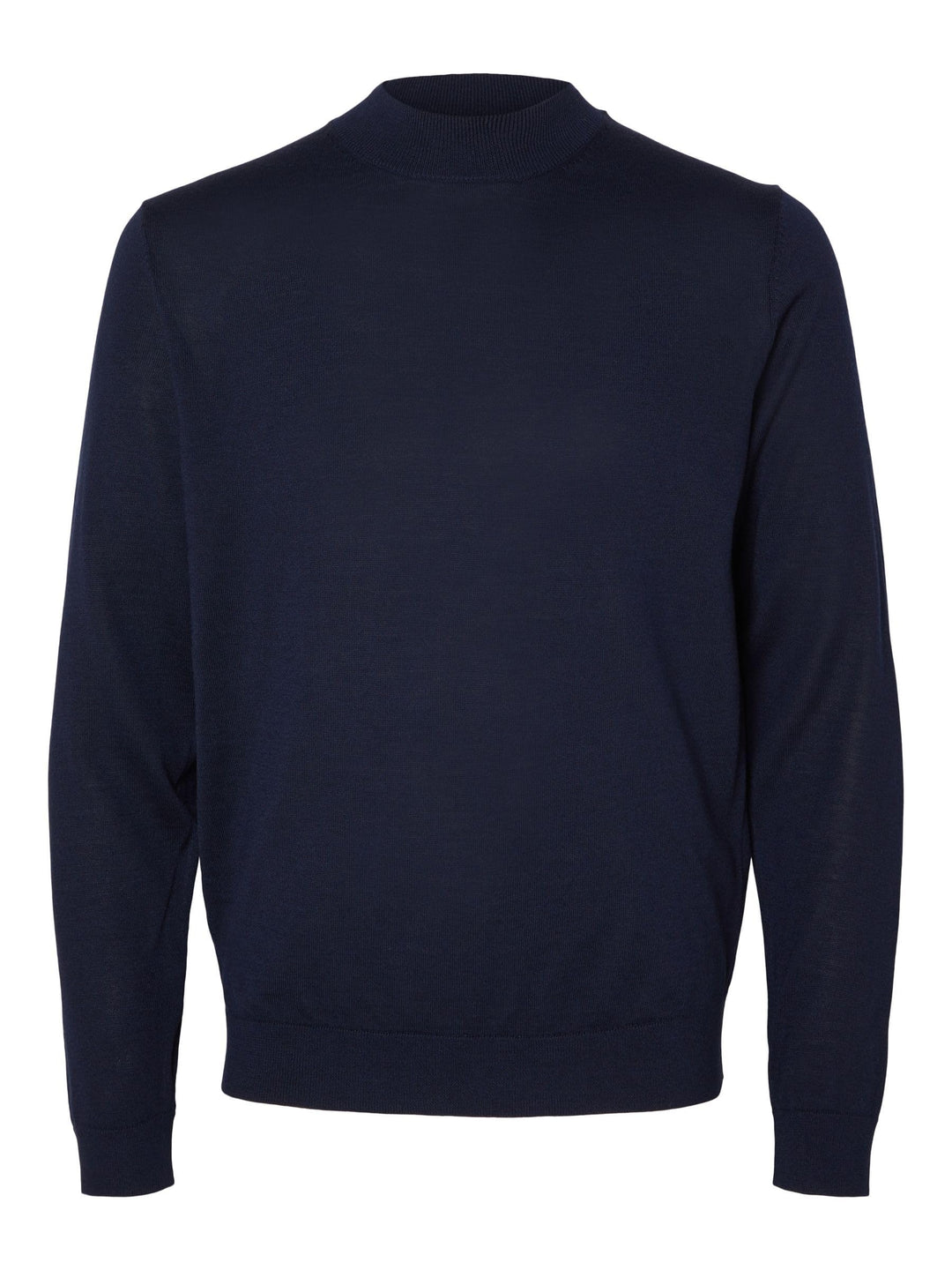 SELETED HOMME Herren Slhtown Merino Coolmax Knit Mock B Noos Pullover L Navy Blazer/Detail:melange,