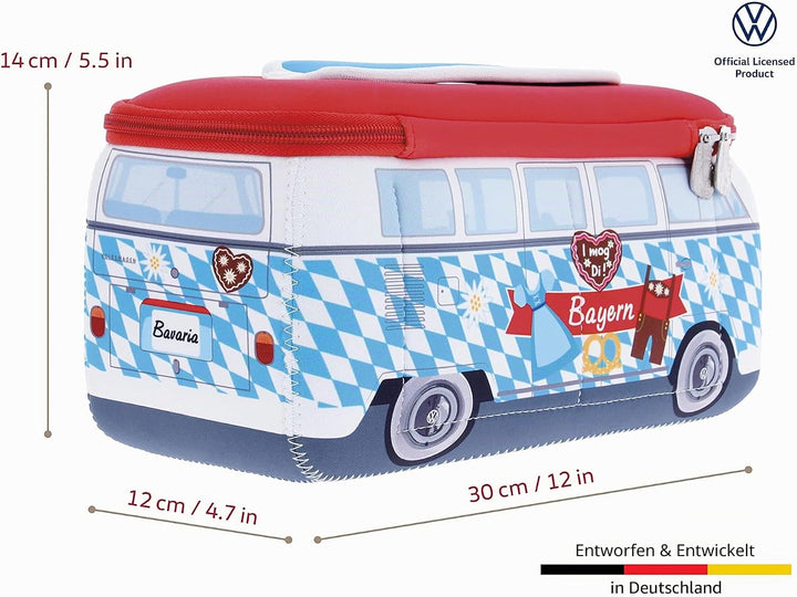 BRISA VW Collection - T1 Bulli Bus Kulturbeutel Kosmetiktasche | Volkswagen Universaltasche Waschbeu