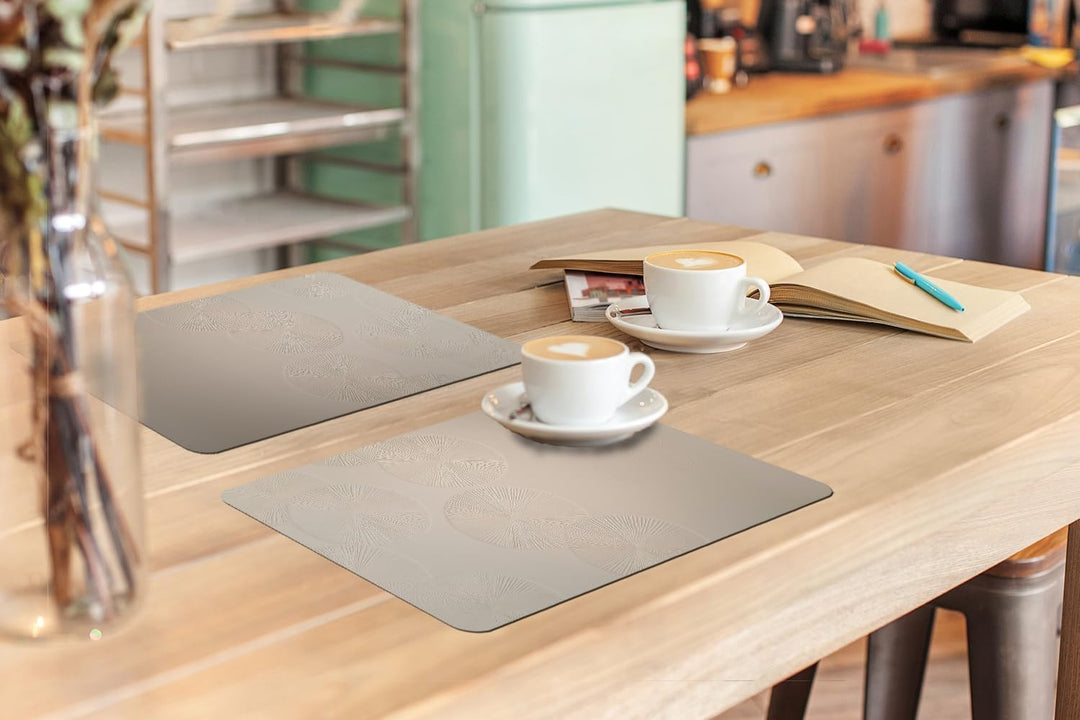KitchenYeah© Platzsets Abwaschbar 6-Teilig 45x30 cm Tischsets Platzdeckchen rutschfeste Platzset Unt