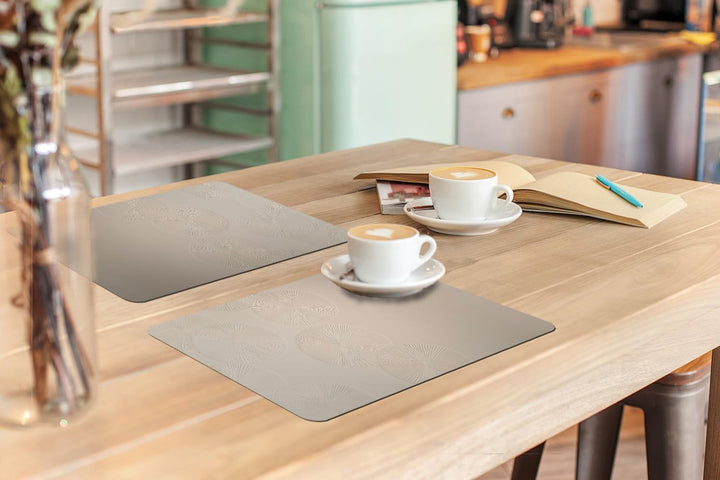 KitchenYeah© Platzsets Abwaschbar 6-Teilig 45x30 cm Tischsets Platzdeckchen rutschfeste Platzset Unt