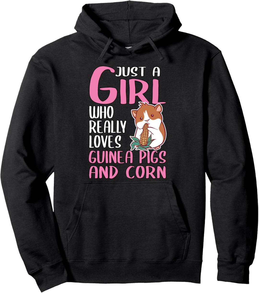 Damen Just A Girl Meerschweinchen Geschenk Meerschweinchen Pullover Hoodie