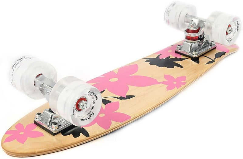 FunTomia Mini-Board Cruiser Skateboard 57cm aus 7-lagigem kanadischem Ahornholz inkl. Mach1 ABEC-9 K