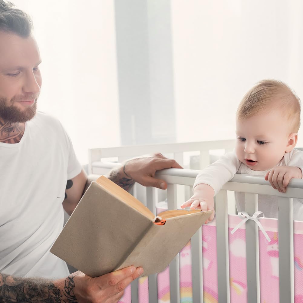 Aolso Bettumrandung Babybett, 2 Stück Nestchen für Kinderbetten Kantenschutz Baby Babybett, Atmungsa