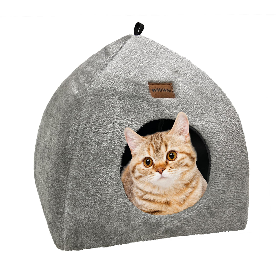 Katzenhöhle für Drinnen Katzenzelt mit Waschbarem Plüschkissen Weiches und Flauschiges Katzenhaus Kl