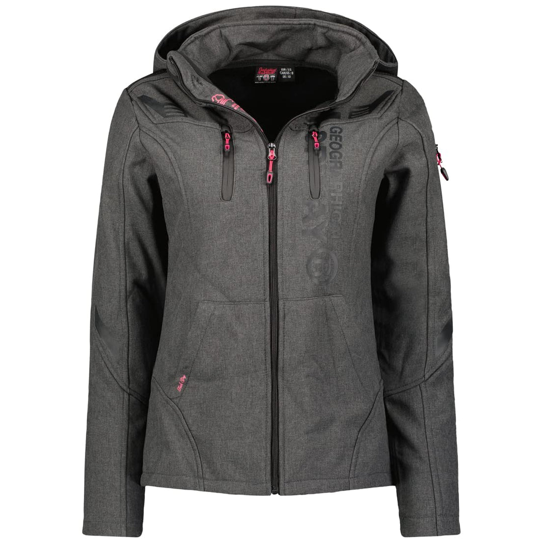 Geographical Norway TRUFFE LADY - Damen-Softshell-Jacke (Grösse, Dunkelgrau
