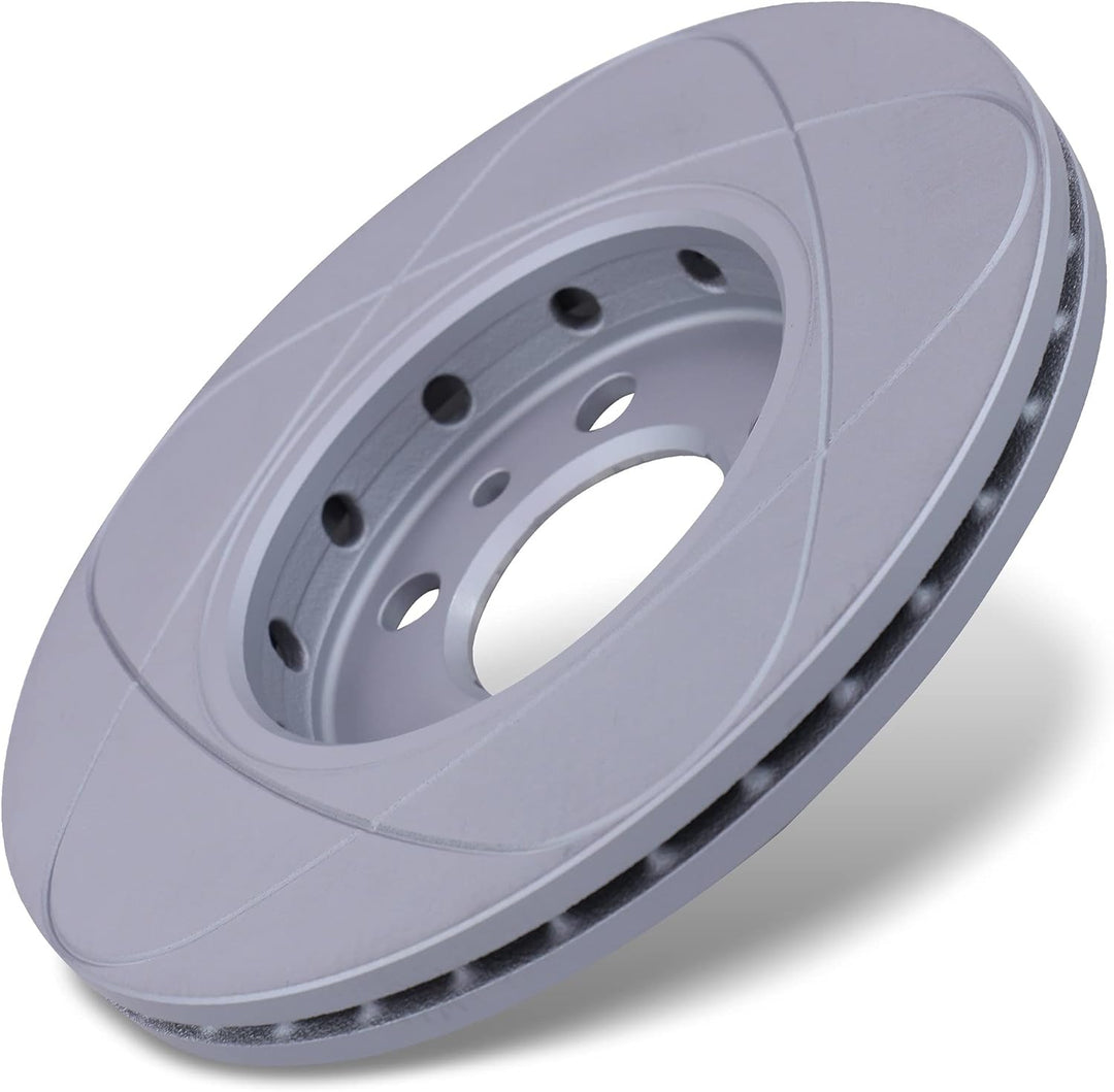 ATE Bremsenset Vorderachse inkl. PowerDisc Bremsscheiben Ø 256 mm belüftet und Ceramic Bremsbeläge v