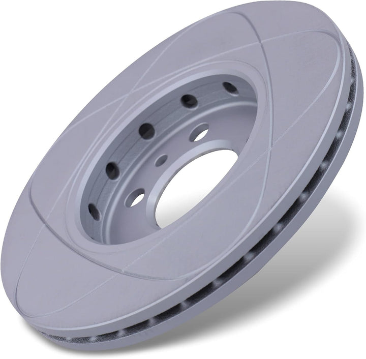 ATE Bremsenset Vorderachse inkl. PowerDisc Bremsscheiben Ø 256 mm belüftet und Ceramic Bremsbeläge v