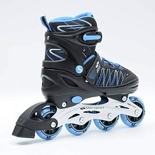 SMJ sport Kinder 2IN1 Inlineskates Schlittschuhe Verstellbar Inliner ABEC7 Jack 38-41, 38-41