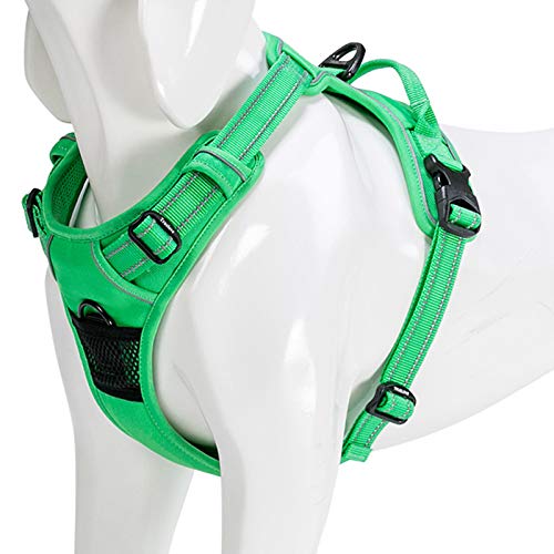 WINHYEPET Truelove Hundegeschirr No-Pull Reflektierendes verstellbar Haustiergeschirr mit 2 Leinencl