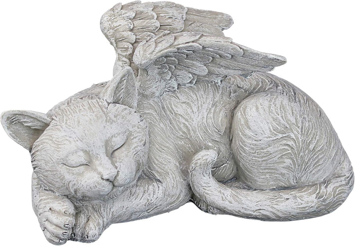 Design Toscano Katzenengel, Grabfigur, Masse: 14 x 10 x 12,5 cm Mittel Katzen-Denkmal-Engel, Mittel