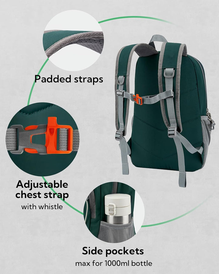 WATERFLY Rucksack Klein Wanderrucksack 12L: Leicht Tagesrucksack Mini Sport Backpack Outdoor Daypack