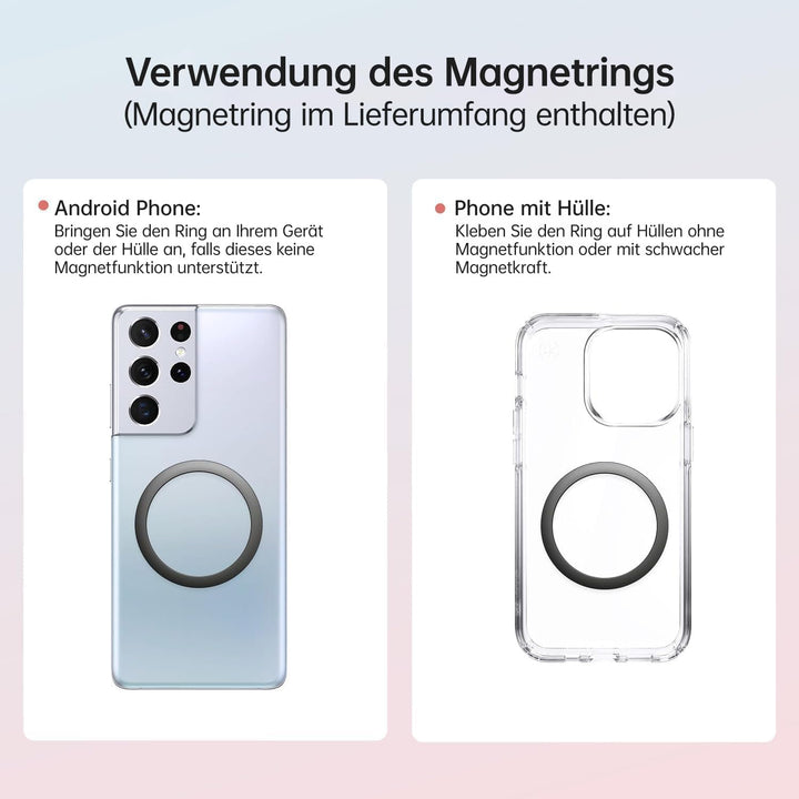 Magcheer Trinkflasche mit Handyhalterung 1L Magnetische Wasserflasche 360° Verstellbar Flasche Magne