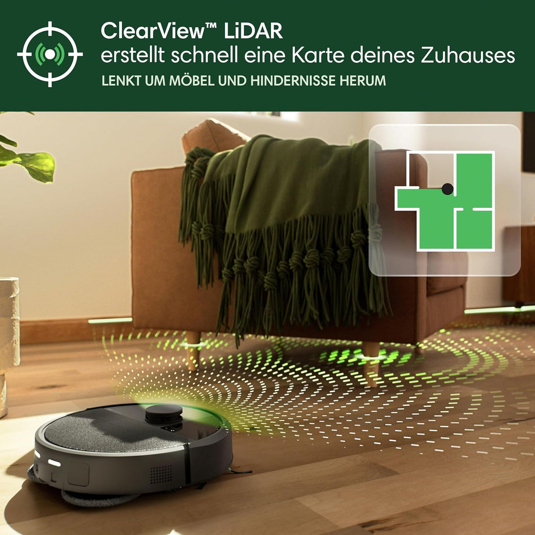 iRobot Roomba Plus 405 Combo Robot + AutoWash Dock Saugroboter mit Wischfunktion - Clearview LiDAR -
