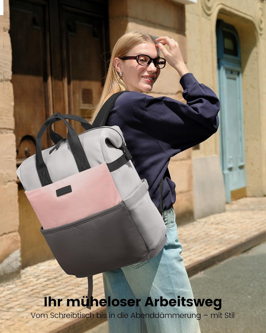 LOVEVOOK Rucksack Damen Laptop Rucksäcke mit Laptopfach 15.6 Zoll Schulrucksack Schultasche Backpack
