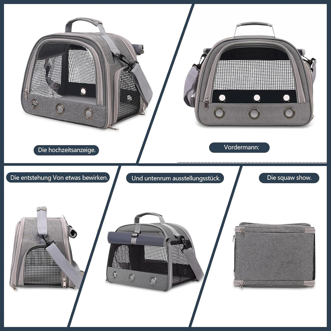 Transportbox Katze, Elegante Transporttasche für Haustiere, Transportbox Kaninchen, Hamster transpor