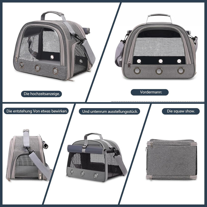 Transportbox Katze, Elegante Transporttasche für Haustiere, Transportbox Kaninchen, Hamster transpor
