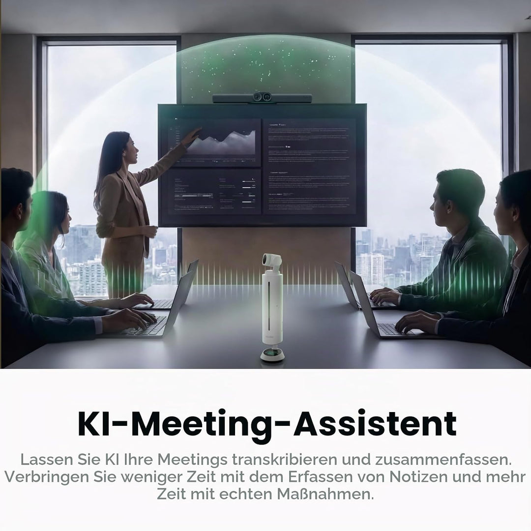 Insta360 Wave Polarweiss - KI-Freisprecheinrichtung, Bluetooth, Sprachrekorder, 8 Noise-Cancelling-B