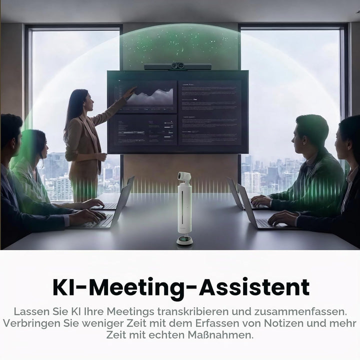 Insta360 Wave Polarweiss - KI-Freisprecheinrichtung, Bluetooth, Sprachrekorder, 8 Noise-Cancelling-B
