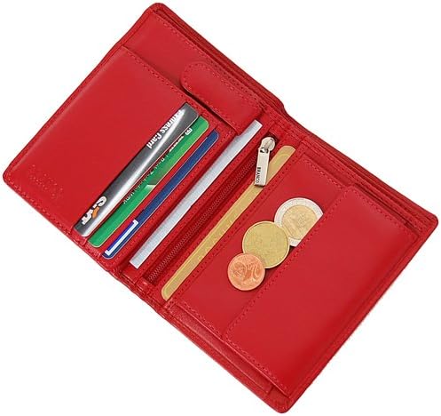 GoBago Branco Leder Damen Geldbörse Portemonnaie Geldbeutel (Toupe), Toupe