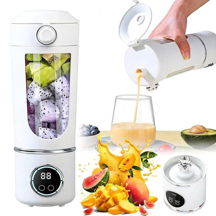 Gohytal Tragbarer Mixer, Kleine Mixer für Smoothie und Shakes, 700ML Mini-Standmixer, Kleiner Entsaf