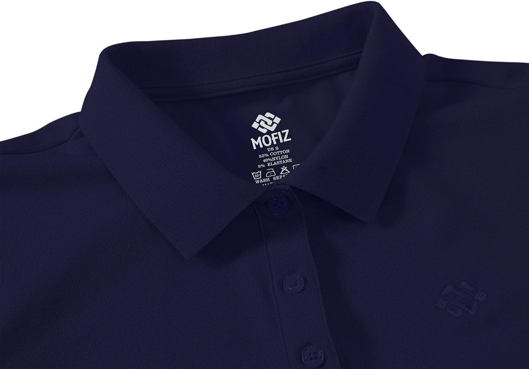 Damen Poloshirt Baumwolle Golf Wintershirt Langarm Oberteile Sports Training Polo mit Kragen Juwel B