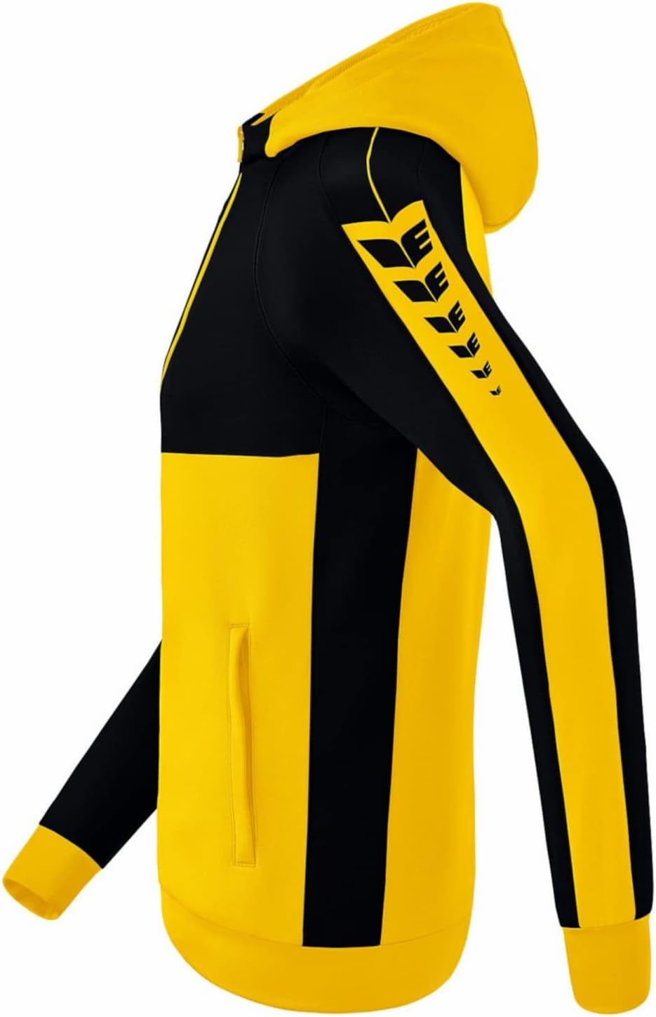Erima Six Wings Kapuzenjacke Kids Kinder 116 Gelb/Schwarz, 116 Gelb/Schwarz