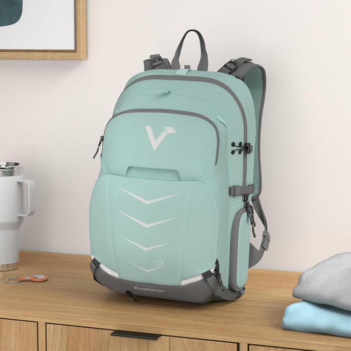 Valkental - Innovativer Rucksack mit perfekter Aufteilung (22L) Erweiterbares Volumen (Kein Schwitze