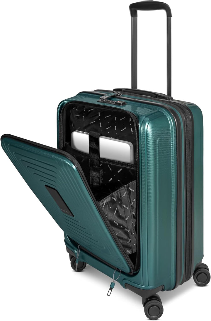 REDOLZ Hartschalen Koffer-Set 2-teilig Laptopfach L | 40 x 23 x 55 cm, 52 x 34 x 77 cm, Dehnfalte, P
