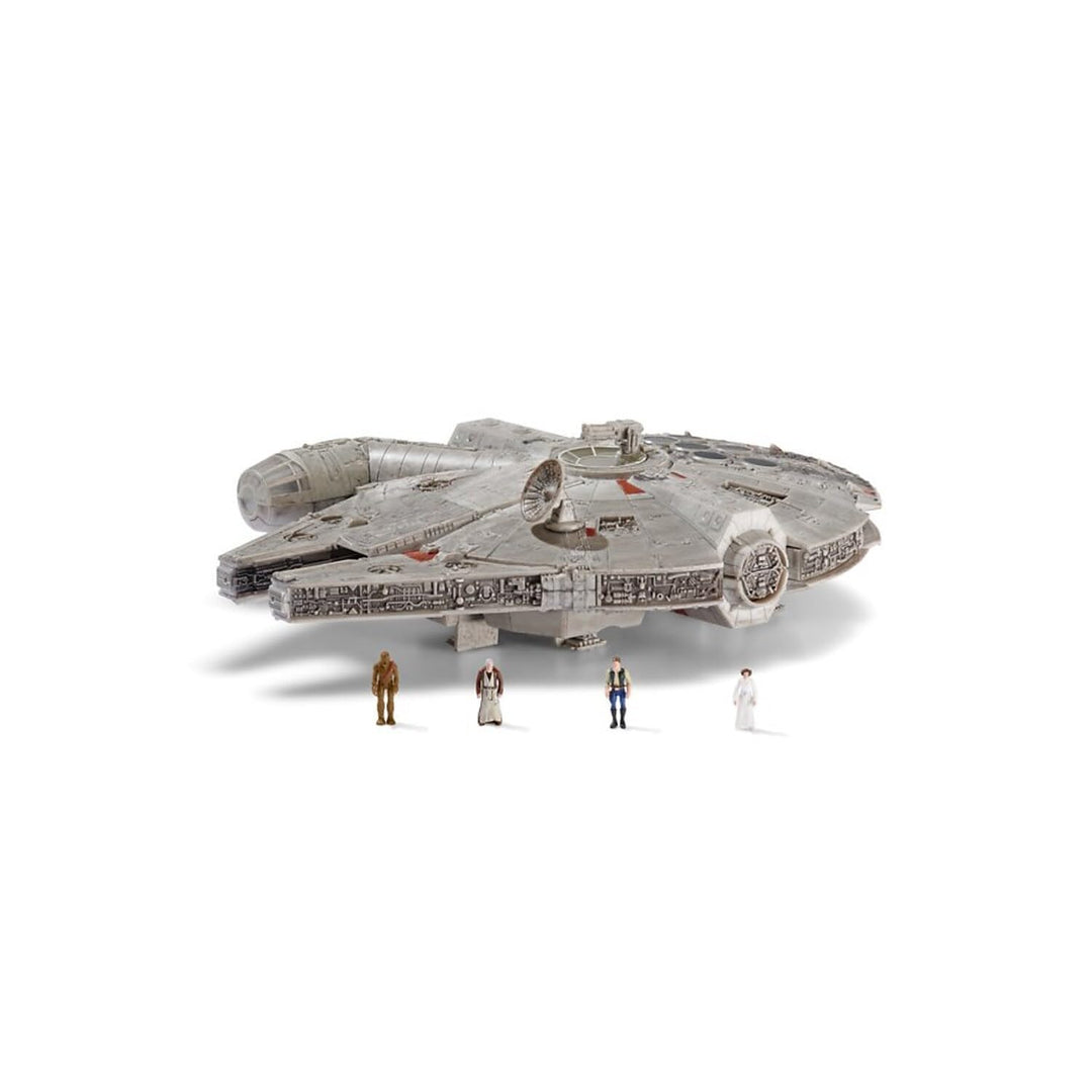Star Wars Micro Galaxy Squadron SWJ0022 - Millennium Falcon, offizielles 22,5 cm Fahrzeug mit Licht,