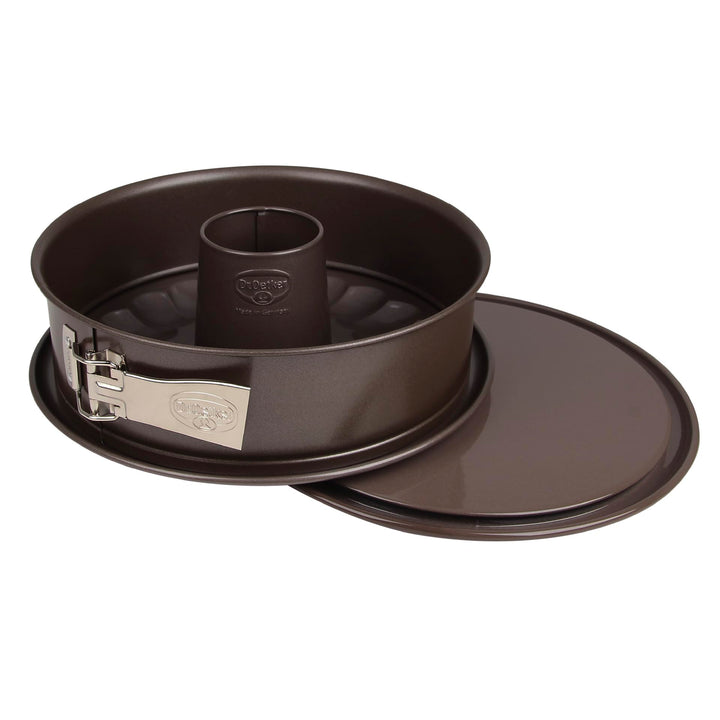 Dr. Oetker Springform Ø 28 cm, runde Backform der Serie Back-Edition aus Stahl mit 2 Böden - Flach-