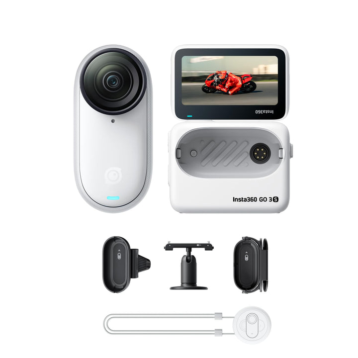 Insta360 GO 3S 128 GB Weiss- Tragbare 4K Mini-Kamera, Freihand-POVs, Überall anbringbar, Stabilisier