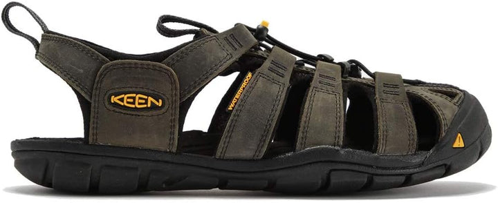 KEEN Damen Clearwater CNX Leather-w Sandale 40.5 EU Magnet Black, 40.5 EU Magnet Black