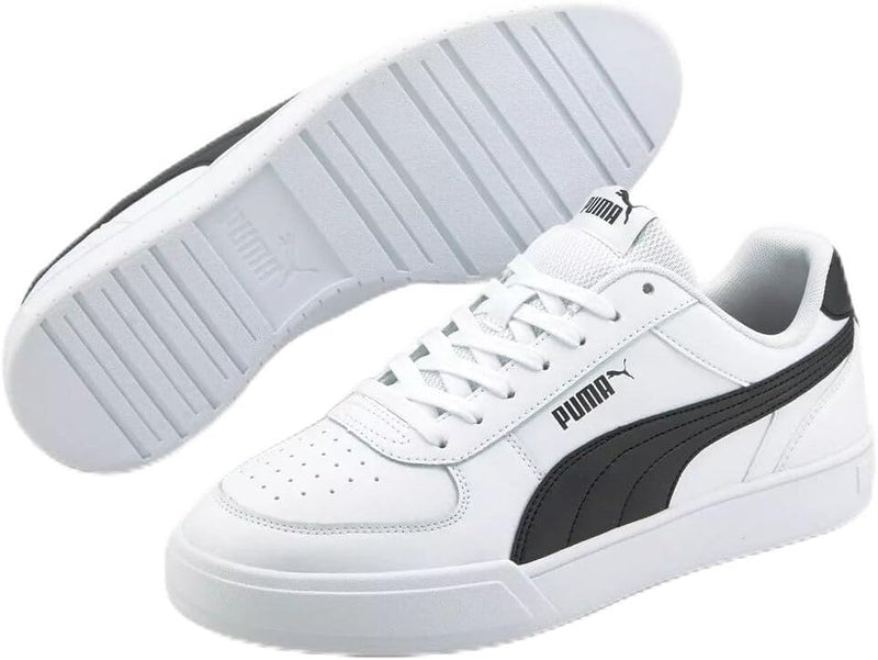 PUMA Caven Sneaker Trainer Schuhe 43 EU White Black, 43 EU White Black