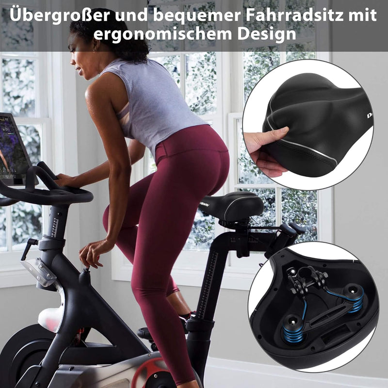 DAWAY Übergrosser Bequemer Fahrradsattel City - C40 Extra Weicher Schaum gepolstert Fahrrad Sattel f