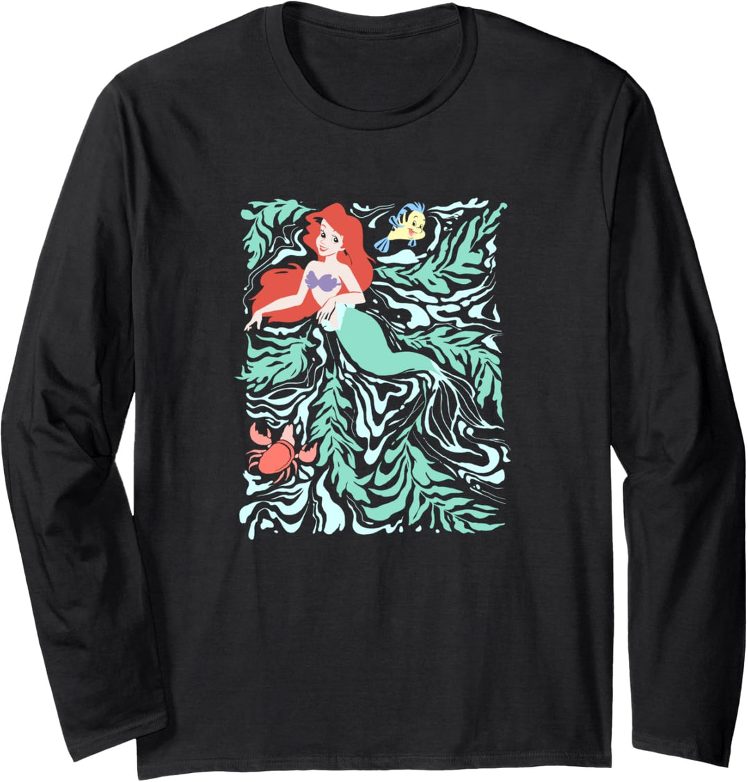 Disney Little Mermaid Ariel Swirly Seaweed Poster C1 Langarmshirt