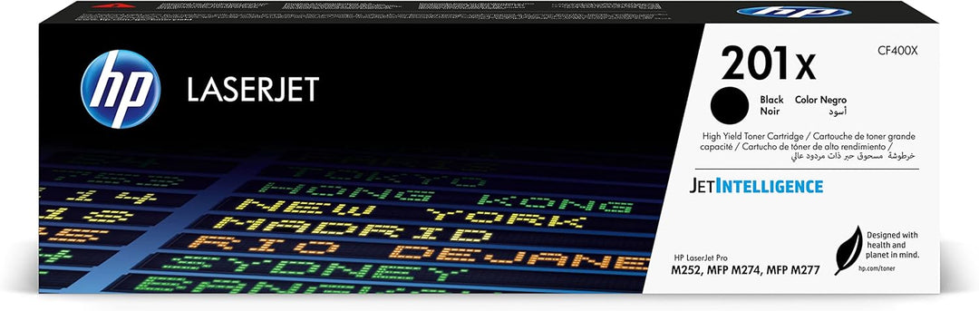 HP 201X (CF400X) Original Toner Schwarz mit hoher Reichweite für HP LaserJet Pro M252, XL Schwarz XL