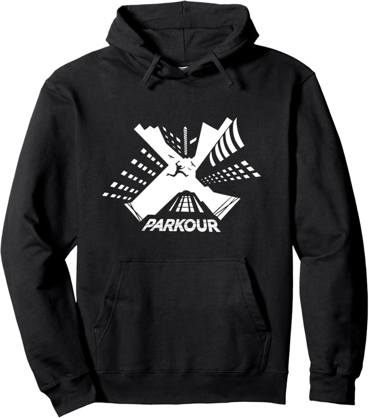 Sprung über den Dächern Free Running Sport Freestyle Parkour Pullover Hoodie