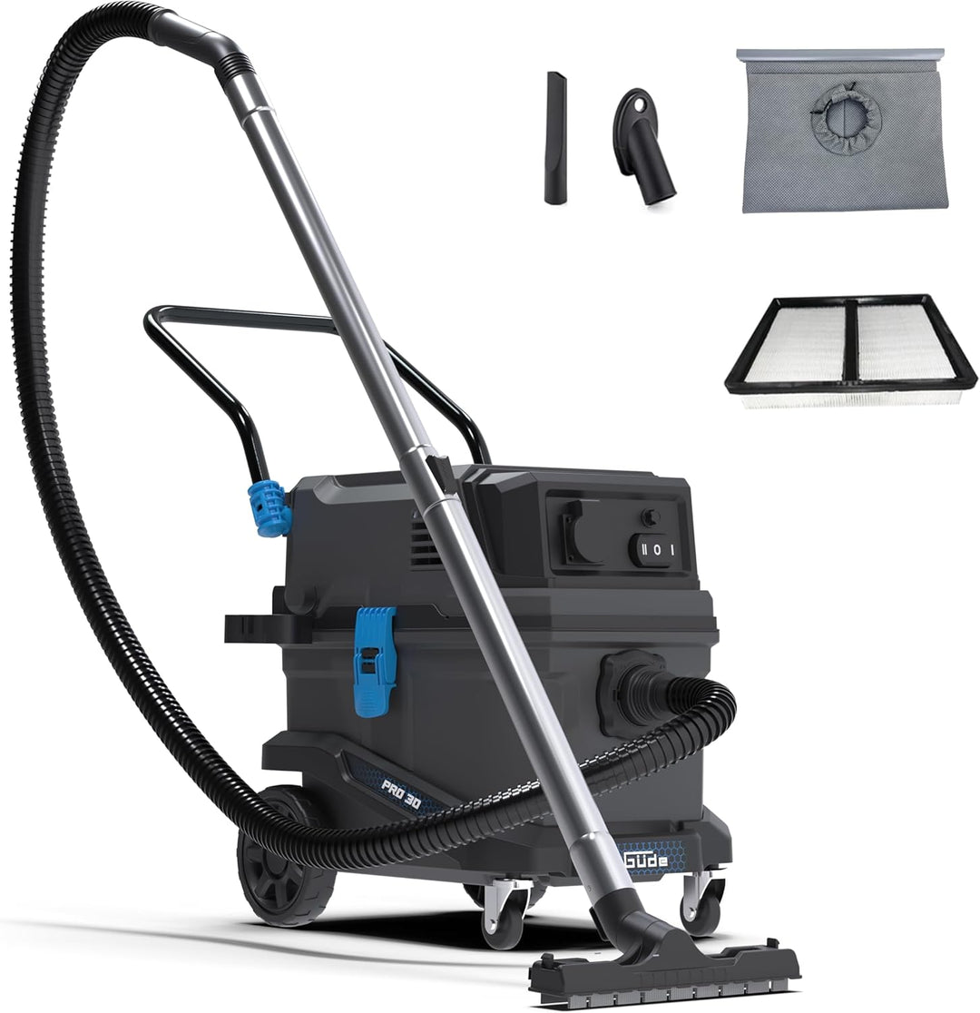 Güde Pro 30 Nass-Trockensauger – 230 Volt, 1800 Watt, 23 Kilopascal Unterdruck, 30 Liter Behälter, m