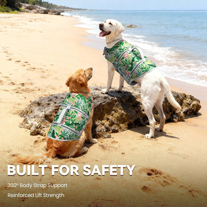VIVAGLORY Rip Stop Schwimmweste Hund, Hundeschwimmweste, Schwimmhilfe & Auftrieb, Rettungsweste Hund