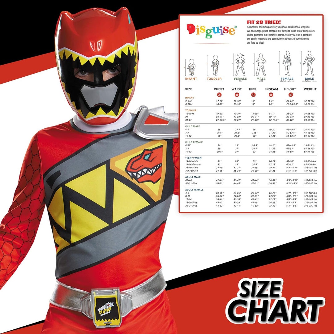 Power Rangers Dino Charge Red Classic Child Costume 4-6