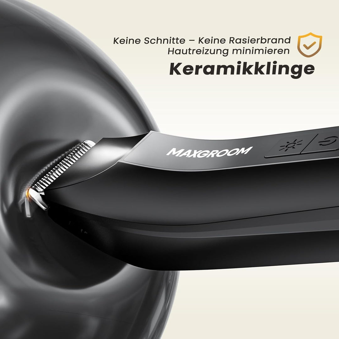 Intimrasierer Mann,MAXGROOM 3 IN 1 Rasierer Herren Elektrisch für Intimbereich,IPX7 Body Trimmer Her