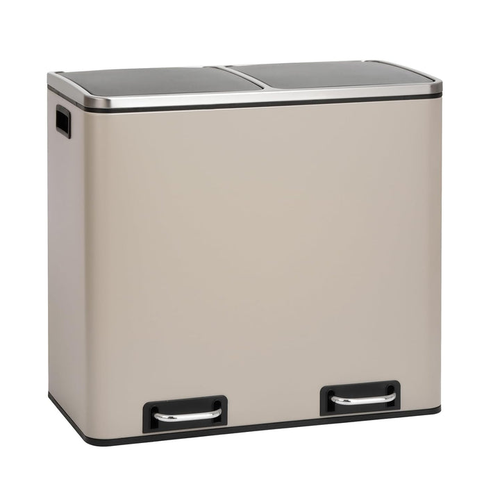 SVITA TM2X24 Treteimer 48 Liter Abfalleimer 2 x 24 Liter Mülleimer Küche Design Mülltrennung Papierk