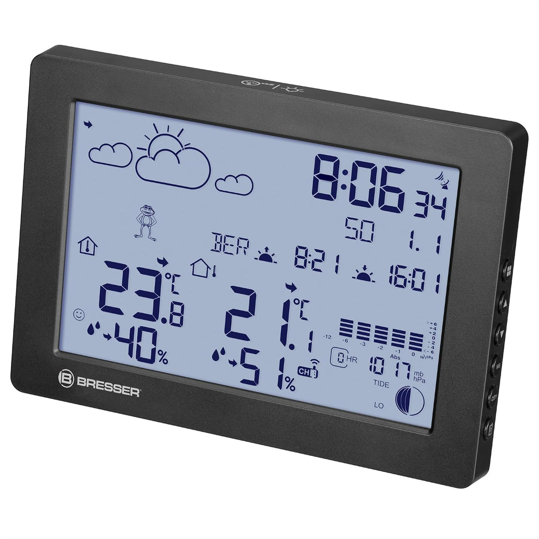 Bresser BaroTemp HZ Wetterstation Funk mit Aussensensor, Barometer