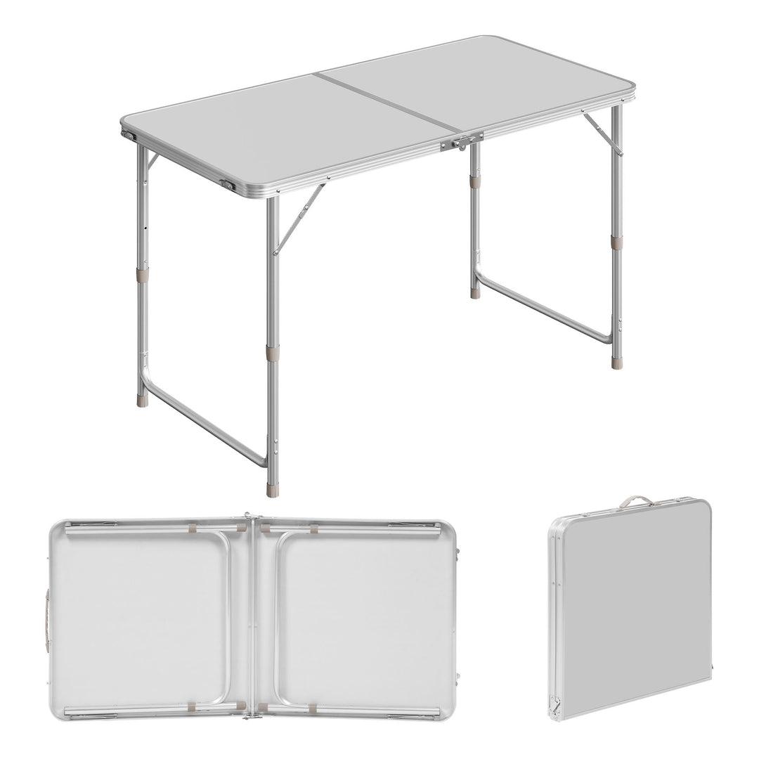 WOLTU Campingtisch Klapptisch Gartentisch Arbeitstisch Balkontisch höhenverstellbar Aluminium MDF Si
